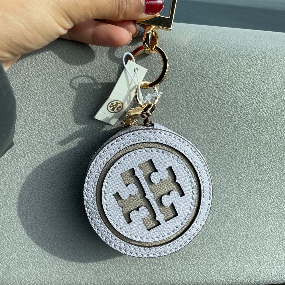 BRAND NEW Tory Burch keychain with zip